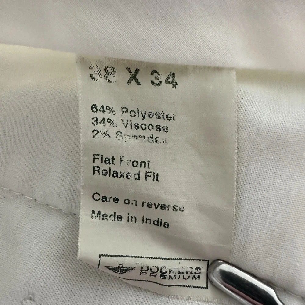 Dockers Premium Pants Mens 38x34 Individual Fit‎ Flat Front Relaxed Stretch